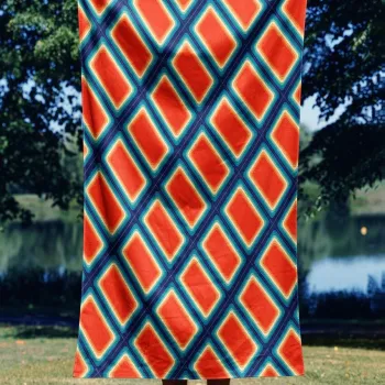 Prosop de plaja, Astacura, Red Boxes 70, 70x130 cm, Poliester/Poliamida, Multicolor imagine