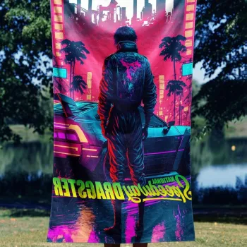 Prosop de plaja, Astacura, Speed Way 70, 70x130 cm, Poliester/Poliamida, Multicolor imagine