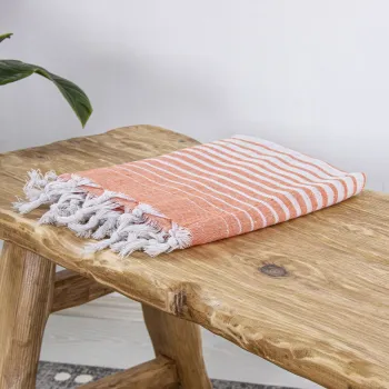 Prosop de plaja, Clovis, Alagra, 100x170 cm, Bumbac, Portocaliu imagine