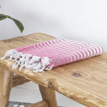 Prosop de plaja, Clovis, Alagra, 100x170 cm, Bumbac, Roz imagine