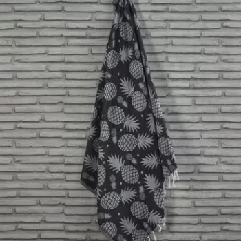 Prosop de plaja, DC Home, Ananas, Bumbac, Antracit / Gri imagine