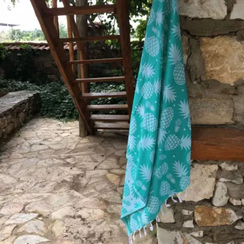 Prosop de plaja, DC Home, Ananas, Bumbac, Verde imagine