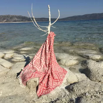 Prosop de plaja, DC Home, Barok, Bumbac, Rosu imagine