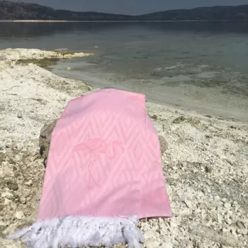 Prosop de plaja, DC Home, Flamingo, Bumbac, Roz imagine