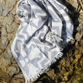 Prosop de plaja, DC Home, Lalezar, Bumbac, Gri imagine