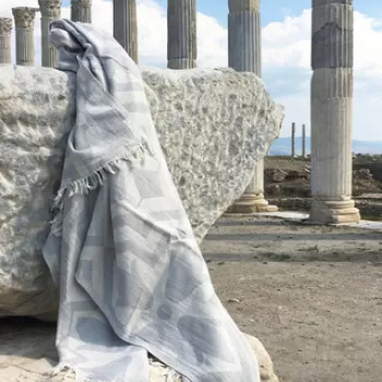 Prosop de plaja, DC Home, Lalezar, Bumbac, Gri deschis imagine