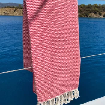 Prosop de plaja, DC Home, Likya, Bumbac, Rosu imagine