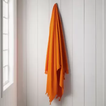 Prosop de plaja, DC Home, Monaco, Bumbac, Portocaliu imagine