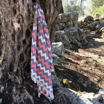 Prosop de plaja, DC Home, Rapsodi, Bumbac, Rosu imagine