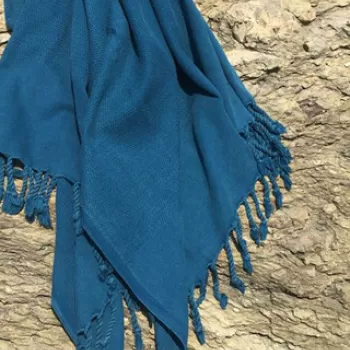 Prosop de plaja, DC Home, Taslanm?s, Bumbac, Albastru petrol imagine