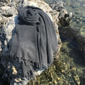 Prosop de plaja, DC Home, Taslanmis, Bumbac, Antracit imagine