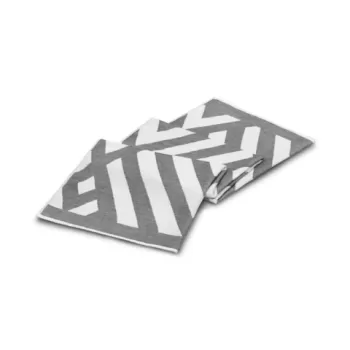 Prosop de plaja Geometric Luxury, L'appartement, 100x180 cm, bumbac, 460 gsm, gri imagine