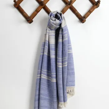 Prosop de plaja, L'essentiel Maison, Bali, 90x170 cm, Bumbac, Purple / Grey imagine