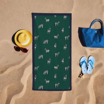 Prosop de plaja, L'essentiel Maison, BT2023003, 75x150 cm, Verde imagine