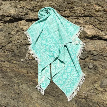 Prosop de plaja, L'essentiel Maison, Cicim, Verde imagine