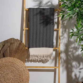 Prosop de plaja, PestemalLand, Baliksirti, Bumbac;Poliester, Negru imagine