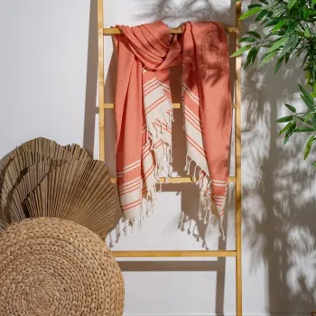 Prosop de plaja, PestemalLand, New Diamond, Bumbac;Poliester, Portocaliu imagine