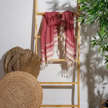 Prosop de plaja, PestemalLand, New Diamond, Bumbac;Poliester, Rosu imagine