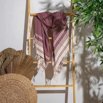 Prosop de plaja, PestemalLand, New Diamond, Bumbac;Poliester, Rosu claret imagine