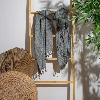 Prosop de plaja, PestemalLand, Otantik, Bumbac;Poliester, Verde menta imagine