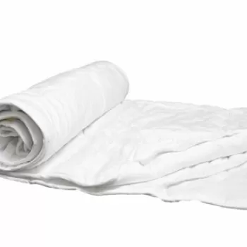 Protectie de saltea Nature 180x200 cm Alb - Bambus imagine