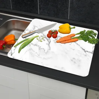 Protectie perete bucatarie Marble, Wenko, 56x50x0.5 cm, sticla/silicon, multicolor imagine
