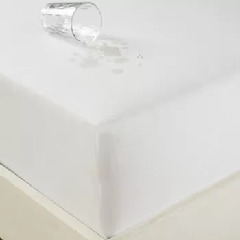 Protectie saltea impermeabila, 160x200 cm, 100% poliester, Whitney, Alez, alb imagine