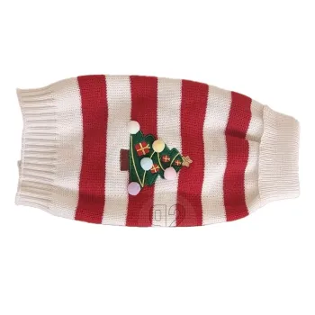 Pulover de Craciun pentru catei si pisici Xmas v1, Excellent Houseware, 30x35 cm, alb/rosu imagine