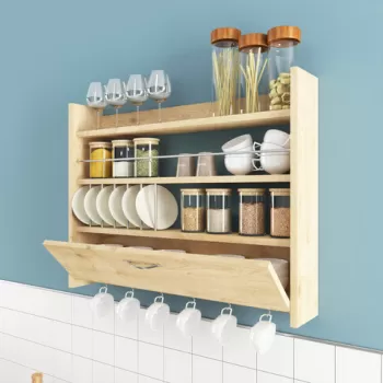 Raft de bucatarie, Colman, Knott, 85x15x65 cm, Stejar imagine