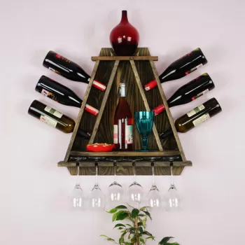 Raft de bucatarie, Evila Originals, Raf072, 57x58x18 cm, Stejar intunecat imagine