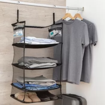 Raft pliabil tip organizator portabil pentru bagaj Sleekbag InnovaGoods, 45 x 32 x 74 cm imagine