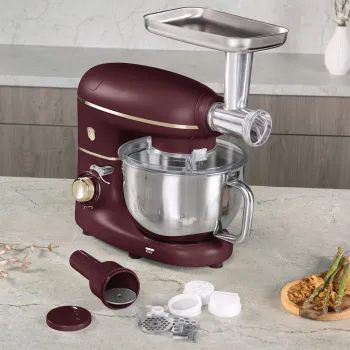 Robot de bucatarie 4 in 1 Berlinger Haus, Leonardo, 1500W, inox/plastic, visiniu mat/argintiu imagine