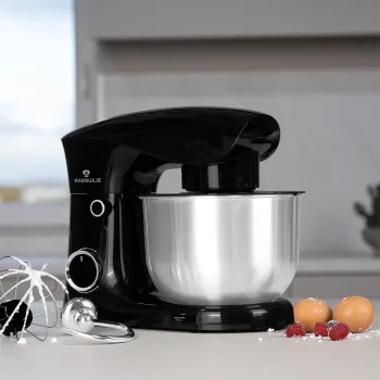 Robot de bucatarie Blaumann, Black Silver, 1500W, inox/plastic, negru/argintiu imagine