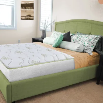 Saltea Aloe Vera 14+2 Memory, 150x190 cm, H 18 cm, husa cu fibre de bambus, Ortopedica, aerisire 3D Free Air imagine