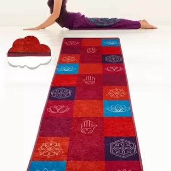 Saltea fitness/yoga/pilates Mantra, Chilai, 60x200 cm, poliester, multicolor imagine