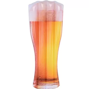 Saltea gonflabila pentru plaja Beer, 180x75 cm, polipropilena, multicolor imagine