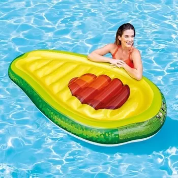 Saltea gonflabila pentru plaja Intex Yummy Avocado, 180x117 cm, polivinil, multicolor imagine