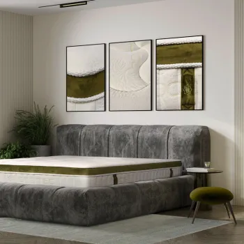 Saltea Green Future Nature Bamboo 120x200 cm, H 25 cm, Latex, Memory, Dual Confort imagine