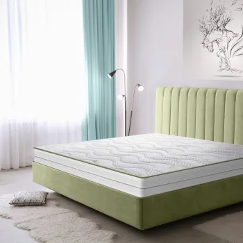 Saltea ortopedica Aloe Vera Dual Confort, 140x190x25cm, Memory 4 cm, 7 zone de confort, reversibila, fermitate medie imagine