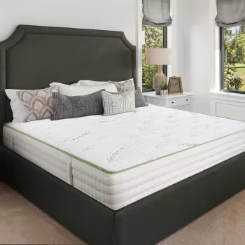 Saltea Ortopedica, Hipoalergenica, Premium Bamboo Memory Latex, 140x190 cm, Arcuri Pocket, 7 Zone de Confort imagine