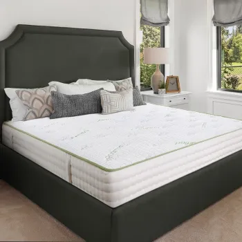 Saltea Ortopedica, Hipoalergenica, Premium Bamboo Memory Latex, 200x200 cm, H 26 cm, Arcuri Pocket, 7 Zone de Confort imagine