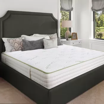 Saltea Ortopedica, Hipoalergenica, Premium Bamboo Memory Latex, 90x200 cm, Arcuri Pocket, 7 Zone de Confort imagine