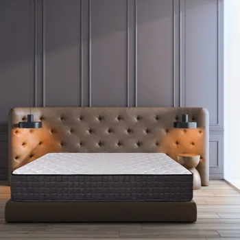 Saltea ortopedica STAR, 140x190x25 cm, 4 cm spuma Memory, 7 zone de confort, hipoalergenica, reversibila, medie/ferma imagine