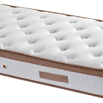 Saltea single, Base & Headboard, Niron, Latte, 80x38x180 cm, Cadru: OTEL, Maro deschis imagine