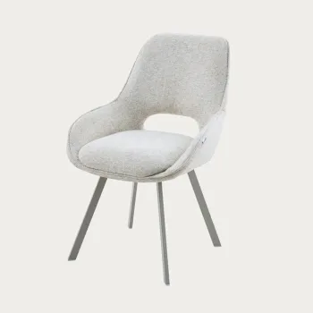 Scaun Alagi, Homla, 57x63x82 cm, metal/poliester, bej imagine