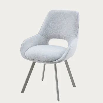 Scaun Alagi, Homla, 57x63x82 cm, metal/poliester, gri deschis imagine