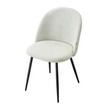 Scaun Ampla, Homla, 56x47x78 cm, metal/poliester, ecru imagine