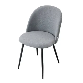 Scaun Ampla, Homla, 56x47x78 cm, metal/poliester, gri deschis imagine