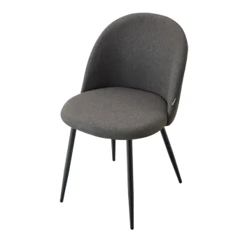 Scaun Ampla, Homla, 56x47x78 cm, metal/poliester, gri inchis imagine