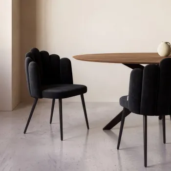 Scaun Aula Pro, Homla, 56x55x86 cm, metal/poliester, negru imagine